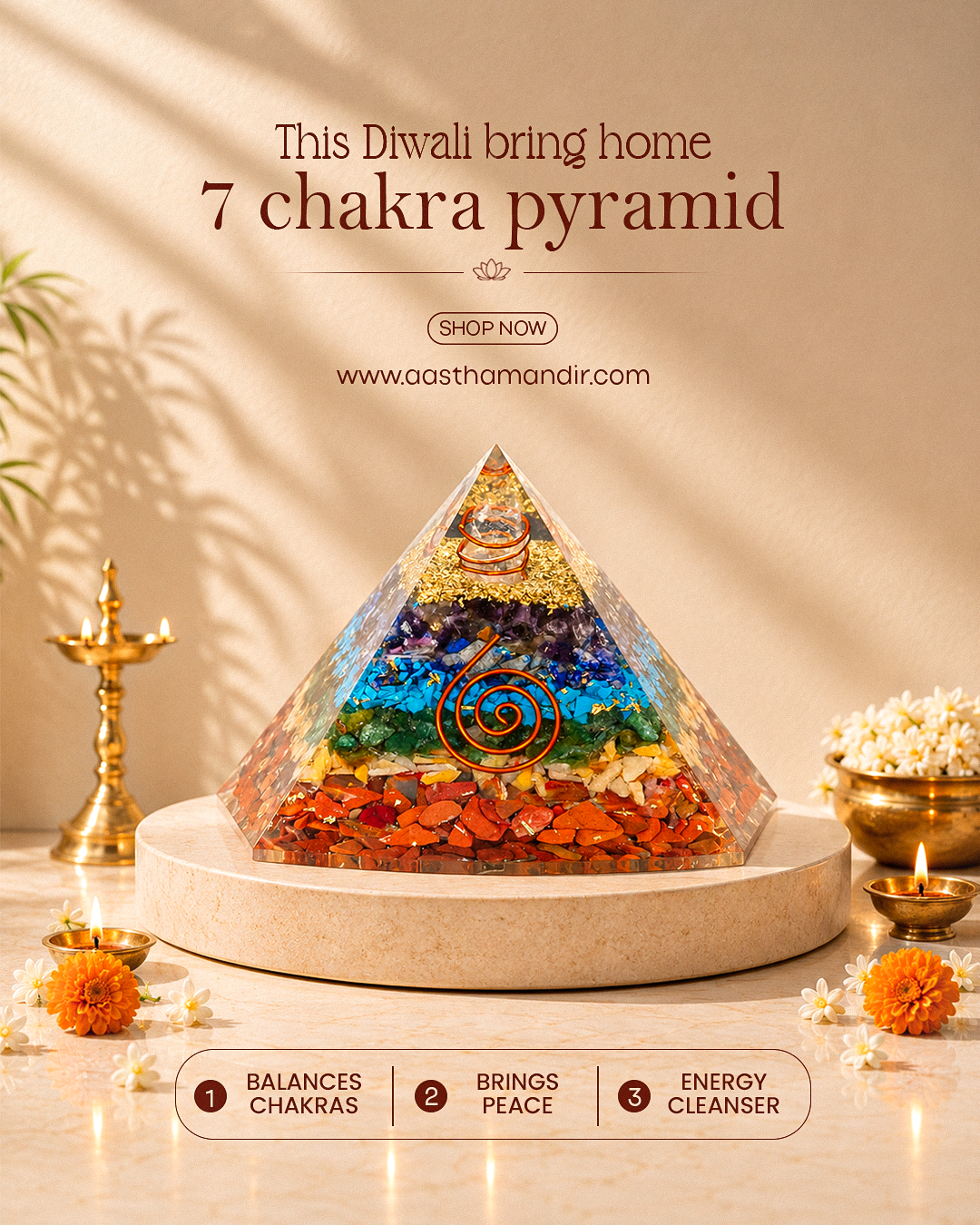 7 Chakra Pyramid – A Symbol of Balance, Harmony & Positive Energy