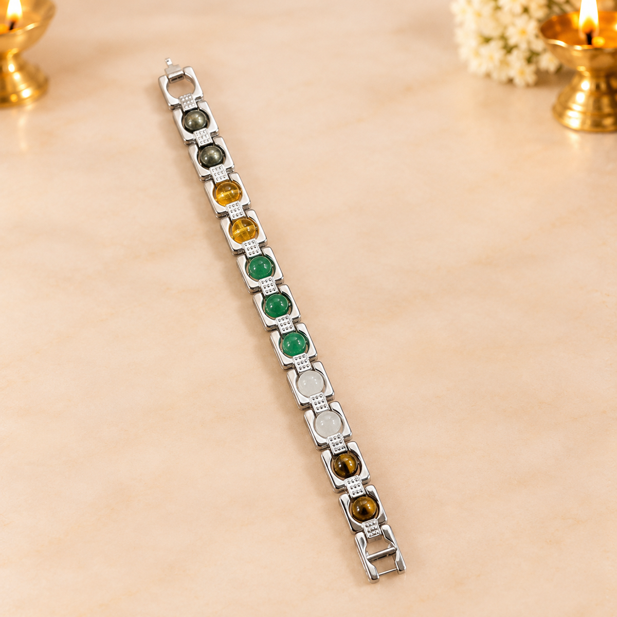 Silver Plated Dhan Yog Bracelet – Wealth & Prosperity