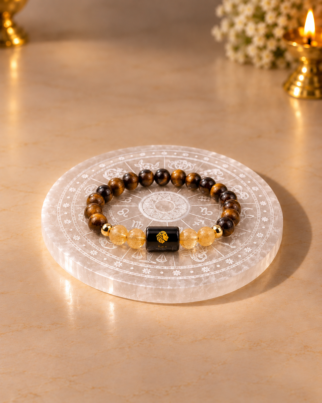 Celestial Selenite Charging Plate | Crystal Cleansing, Clarity & Positive Energy