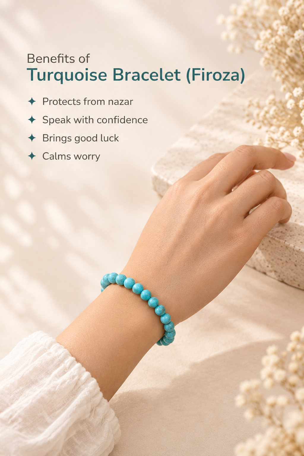 Turquoise Bracelet (Firoza) – The Stone of Protection & Truth | Positivity, Courage & Communication