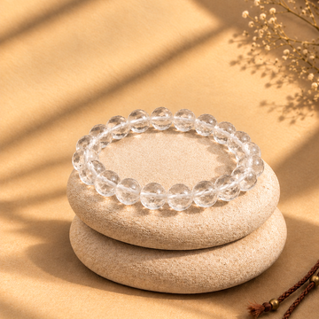 Clear Quartz Bracelet (Sphatik) – Clarity, Peace & Positive Energy